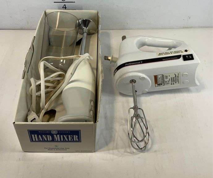 Kitchenwares, Williams Sonoma and KitchenAid hand mixers, both work