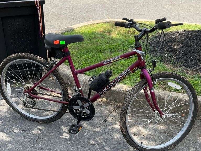 Roadmaster timber creek 18speed bike, tires need air Hash Auctions