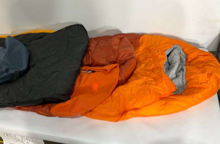Two mummy style sleeping bags, includes bags Hash Auctions