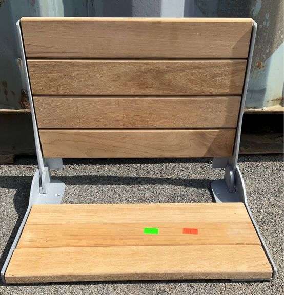 Moen Teak wood, folding shower seat Hash Auctions
