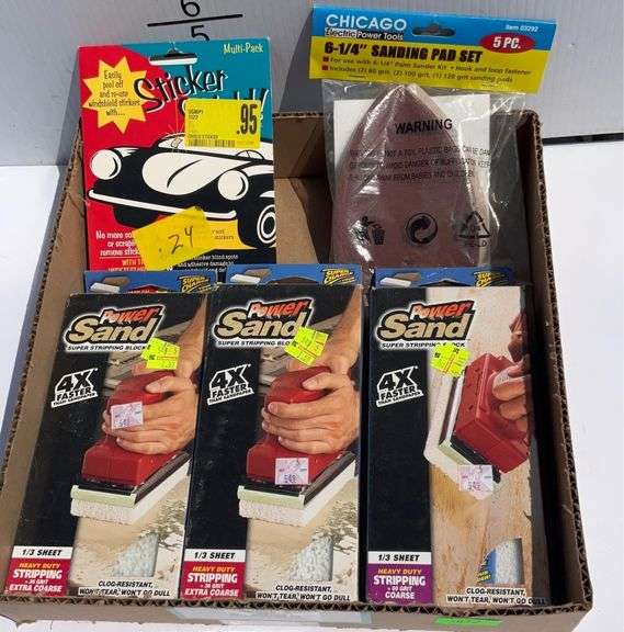 Power sand stripping blocks,windshield sticker and sanding pad Hash