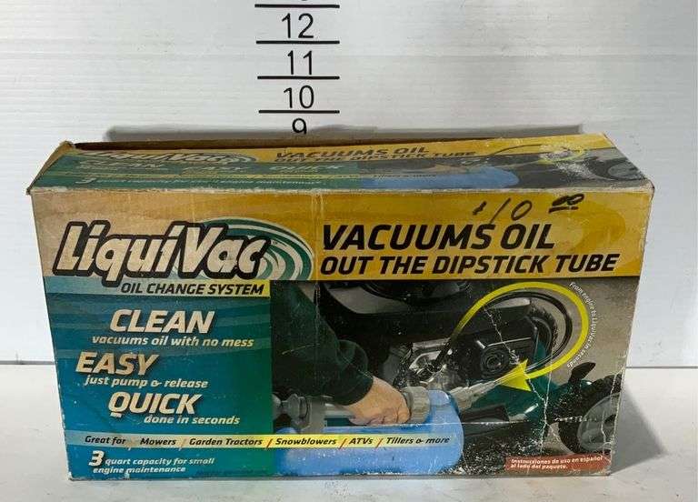 LiquiVac. Vacuums oil out of dipstick tube. Hash Auctions