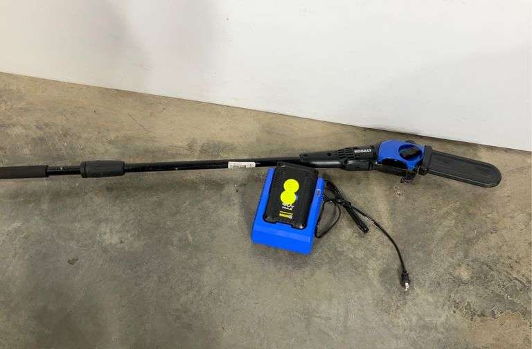 Kobalt battery operated extending chainsaw, battery and charger seem ok