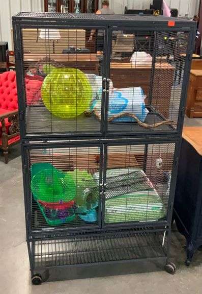Curated visual reference: Gallery Detail: Large Metal Bird Hamster Ferret Cage With Accessories 5 3