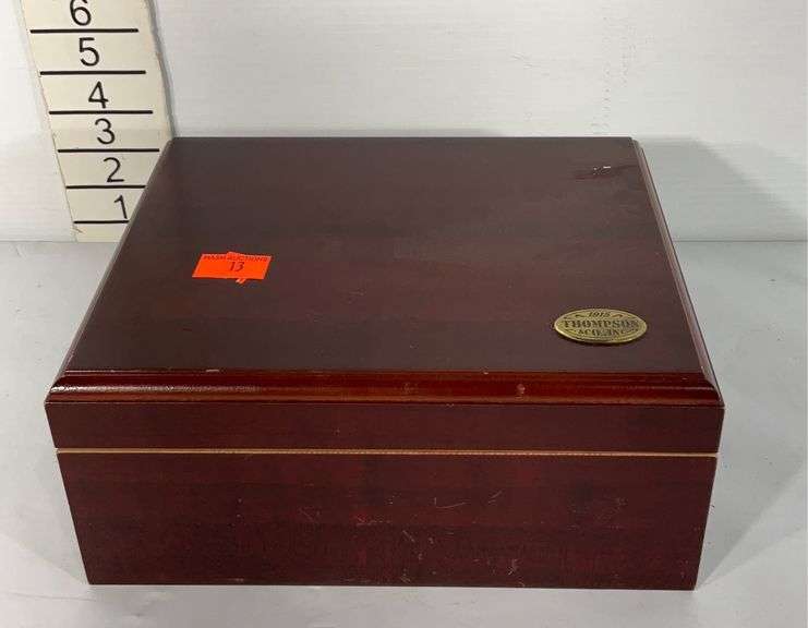 Thompson box humidor, 10x9x4.5 Hash Auctions