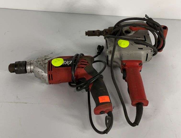 Skil corded drill does power on and a right angle drill it also powers