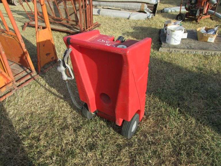 25 GAL GAS CADDY ON WHEELS Heaverlo Northwest Auctions