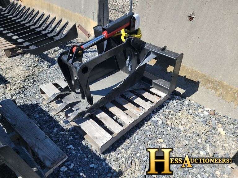 2023 MIDSTATE STUMP SKID STEER ATTACHMENT GRAPPLE Hess Auctioneers