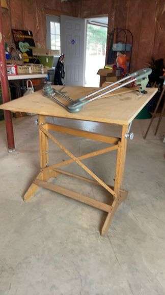 Drafting Table, T Square and Device - Halfhill Auction Group