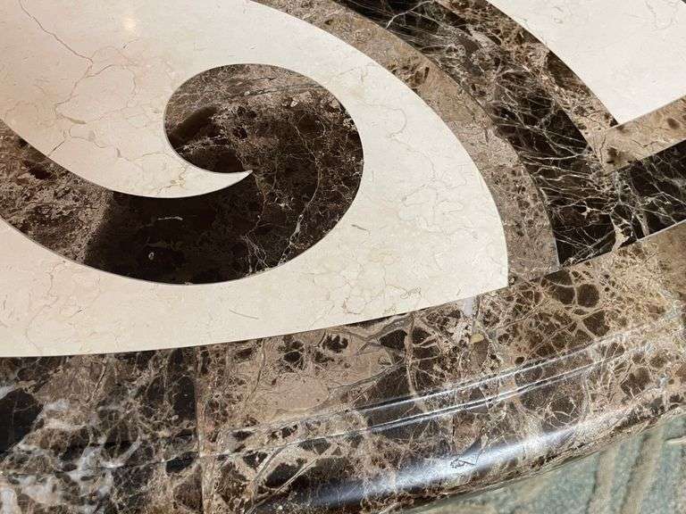 Thomasville Marble Topped Coffe Table Halfhill Auction Group