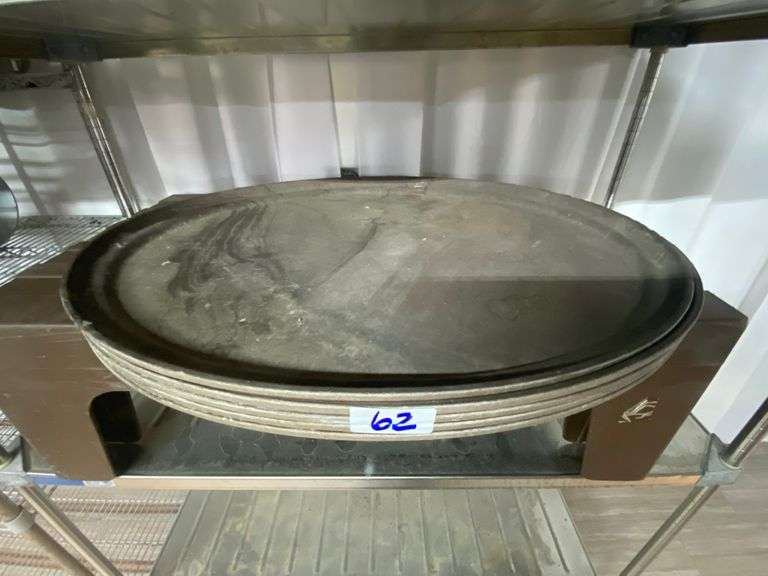 LARGE OVAL RESTAURANT SERVING TRAYS Dallas Online Auction Company