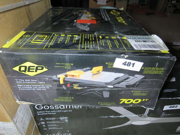 QEP 7 INCH TILE WET SAW WITH EXTENSION TABLE Dallas Online Auction