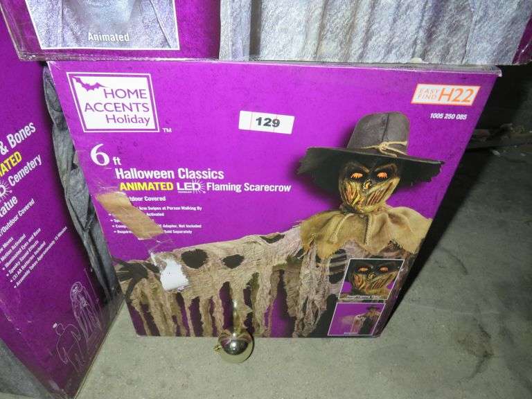 HOME ACCENTS HOLIDAY 6 FT. HALLOWEEN CLASSICS ANIMATED LED FLAMING