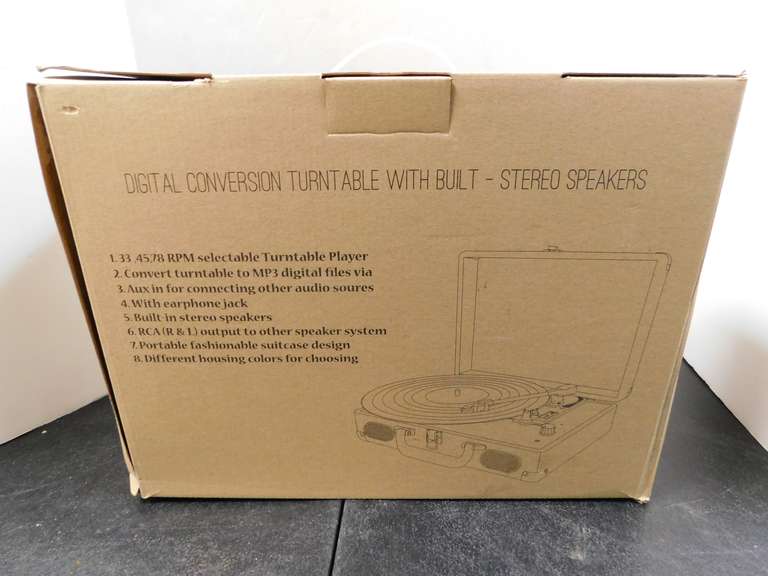 DIGITAL CONVERSION TURNTABLE WITH BUILT IN STEREO SPEAKERS Dallas