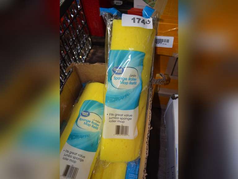 GREAT VALUE JUMBO SPONGE ROLLER MOP REFILL Dallas Online Auction Company