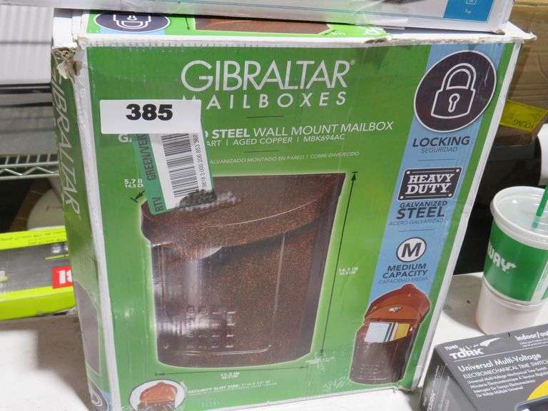 GIBRALTAR MAILBOXES GALVANIZED STEEL WALL MOUNT MAILBOX AGED COPPER