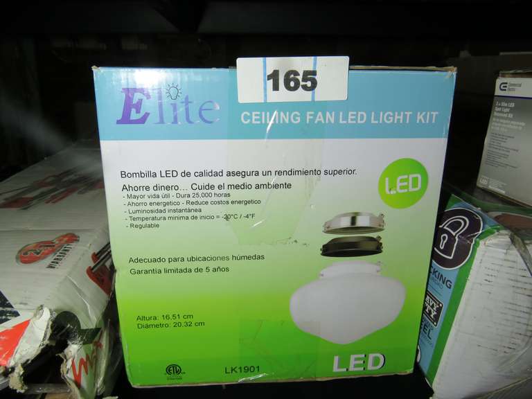 ELITE CEILING FAN LED LIGHT KIT Dallas Online Auction Company