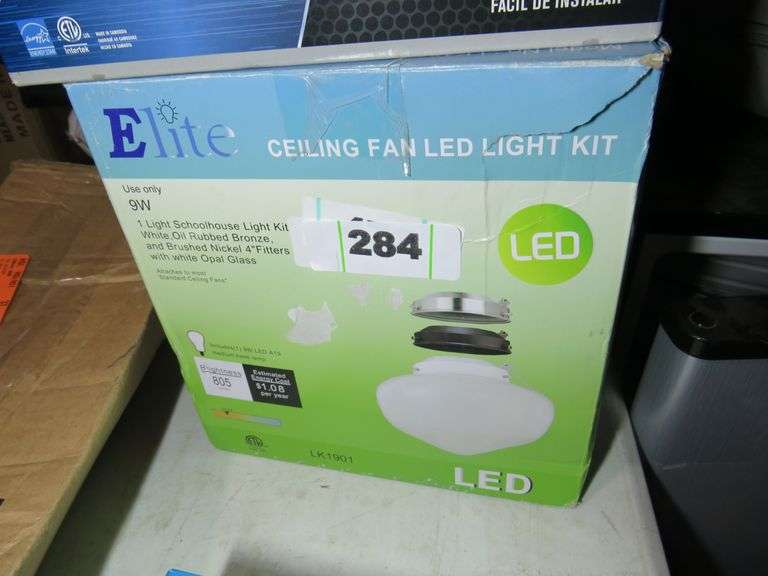 ELITE CEILING FAN LED LIGHT KIT Dallas Online Auction Company
