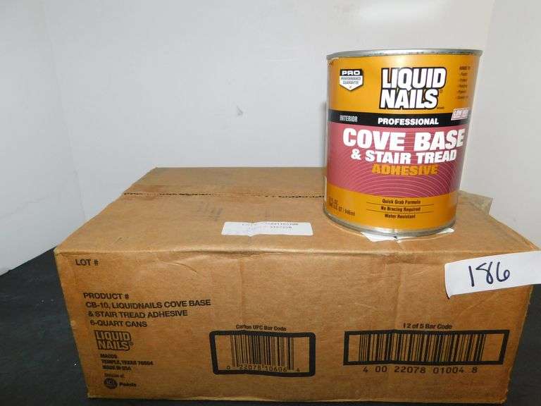 LIQUID NAILS PROFESSIONAL COVE BASE & STAIR TREAD ADHESIVE QUICK GRAB