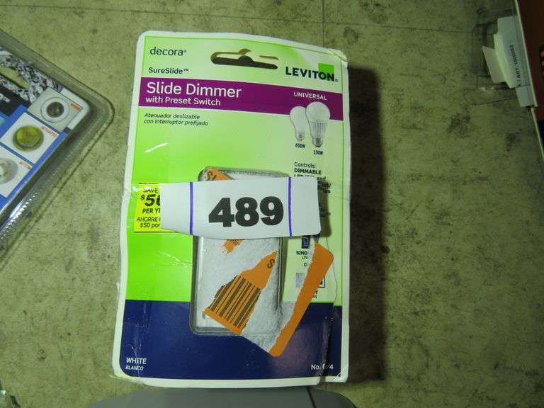 LOVINGTON SLIDE DIMMER WITH PRESET SWITCH Dallas Online Auction Company