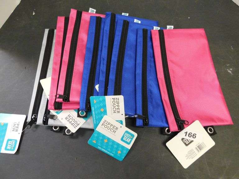 PEN GEAR ZIPPER POUCH IN ASSORTED COLORS Dallas Online Auction Company