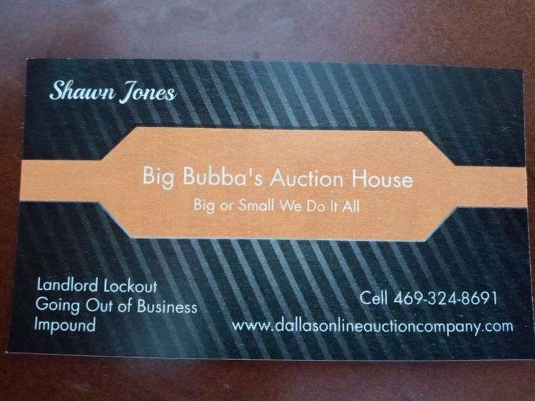 BIG BUBBAS AUCTION HOUSE - GREAT FORNEY ESTATE SALE