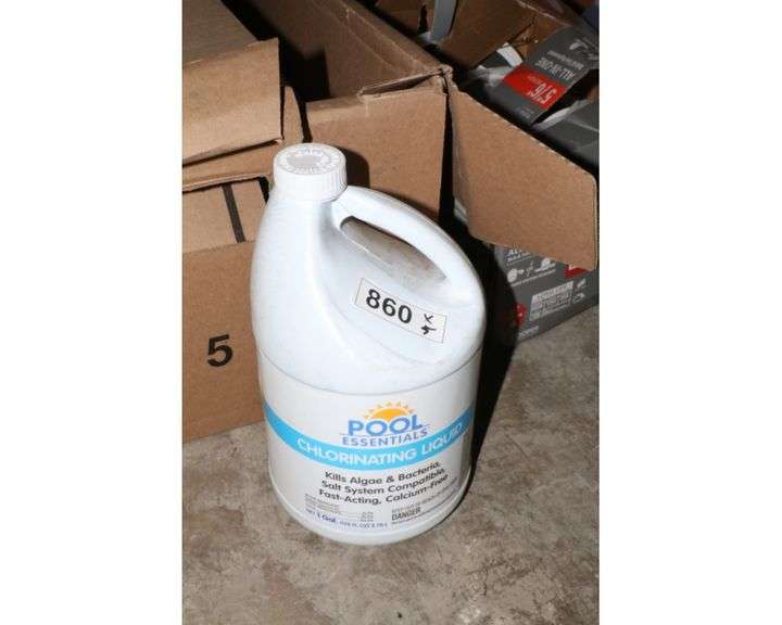 POOL ESSENTIALS CHLORINATING LIQUID 1 GAL Dallas Online Auction Company