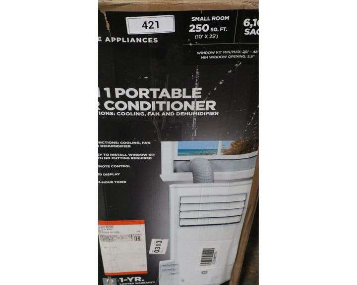 GE 3 IN 1 PORTABLE AIR CONDITIONER SMALL ROOM Dallas Online Auction