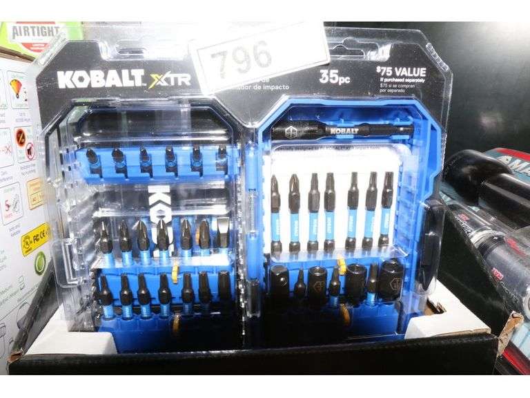 Kobalt XTR Impact driver Bit Set 35pc Dallas Online Auction Company
