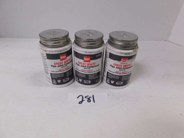 GREAT WHITE JOINT COMPOUND WITH PTFE 4 OZ Dallas Online Auction Company