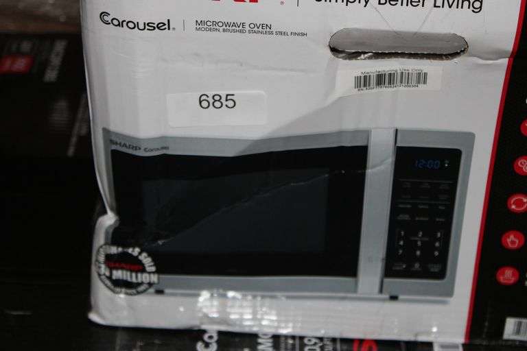 SHARP CAROUSEL COMPACT MICROWAVE SMC0912BS Dallas Online Auction Company