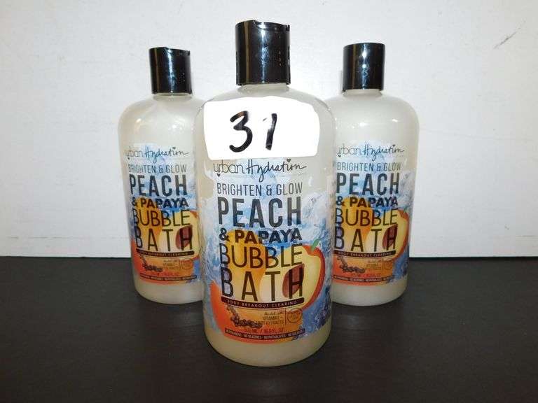 URBAN HYDRATION BRIGHTEN AND GLOW PEACH & PAPAYA BUBBLE BATH SOAP 16.9