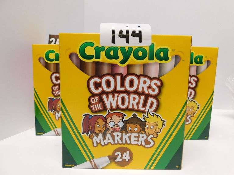 CRAYOLA COLORS OF THE WORLD BROAD LINE MARKERS 24 PACK Dallas Online