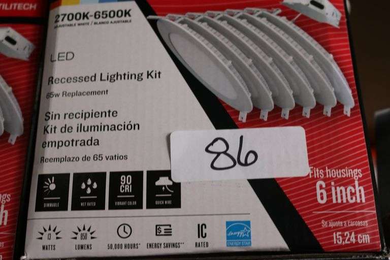 UTILITECH CANLESS LED RECESSED LIGHTING KIT Dallas Online Auction Company