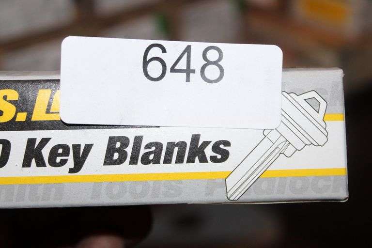 U.S.LOCK BOX OF 50 KEY BLANKS (20+ BOXES OF 50) Dallas Online Auction