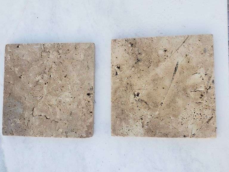 4” X 4” CLASSIC TRAVERTINE TILE 9 PIECES PER SQ FT SELLING BY THE