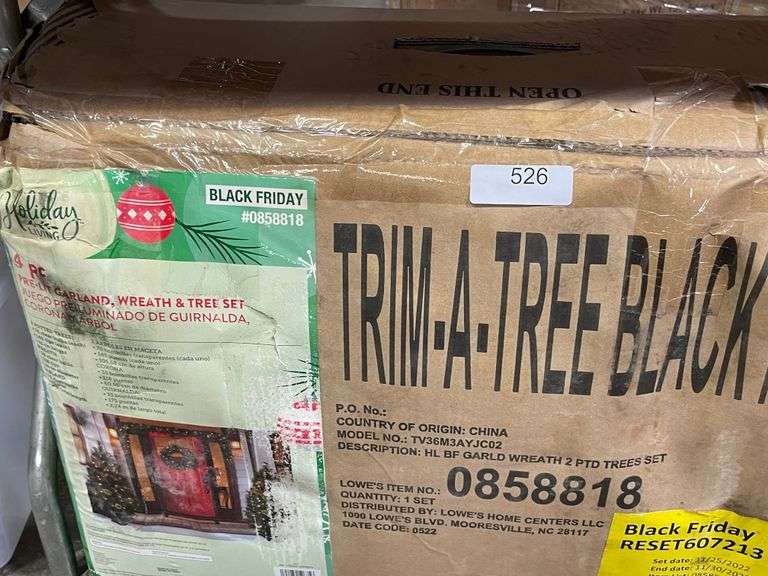 Holiday Living 4pc Prelit Garland,Wreath, and Tree Set Dallas Online