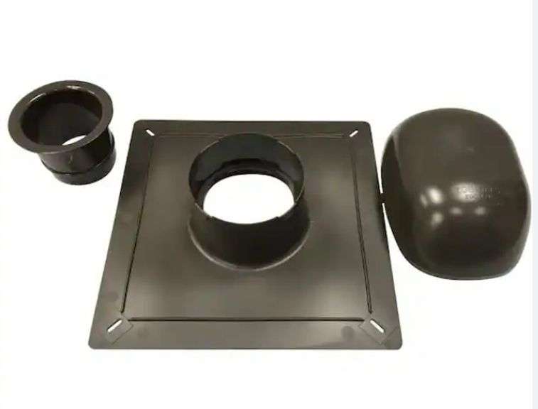 Roof Vent Kit, Bath And Dryer In Black[ ConditionSlightly Dented