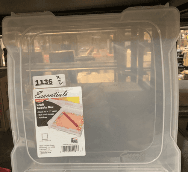 Essentials 12x12 Scrapbook Storage Box Clear Dallas Online Auction