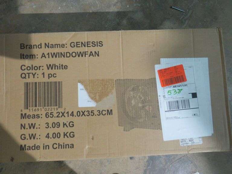 GENESIS WINDOW FAN Dallas Online Auction Company