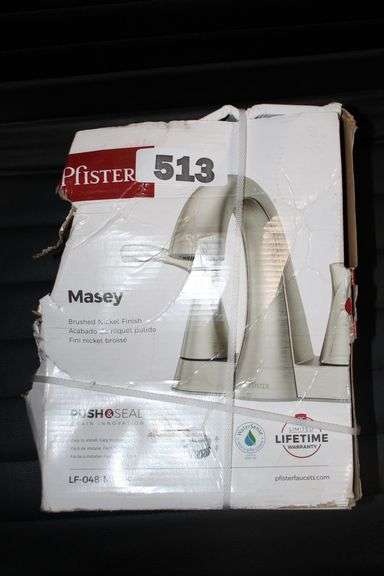 PFISTER MASEY BATHROOM FAUCET BRUSH NICKEL FINISH LF 048 MCKK - Dallas Online Auction Company
