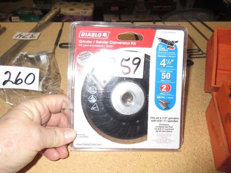 DIABLO 50 GRIT SANDER CONVERSION KIT Dallas Online Auction Company