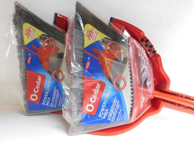 OCEDAR POWERCORNER MAX EXTRA LARGE ANGLE BROOM WITH PREMIUM DUST PAN