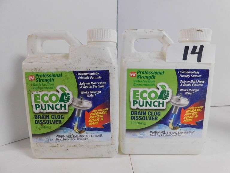 PROFESSIONAL STRENGTH ECO PUNCH DRAIN CLOG DISSOLVER 1QT Dallas