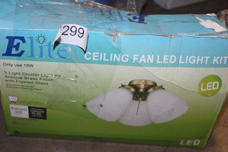 ELITE CEILING FAN LED LIGHT KIT Dallas Online Auction Company