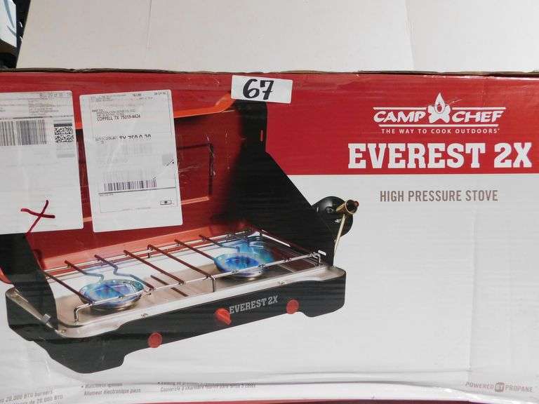 CAMP CHEF EVEREST 2X2 OUTDOOR BURNER HIGH PRESSURE STOVE MODEL BZT02