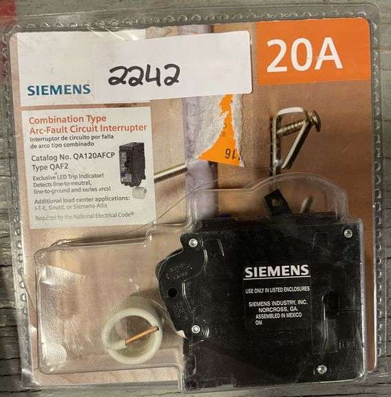 Siemens QP 20Amp Combination Arc Fault Circuit Breaker Dallas Online