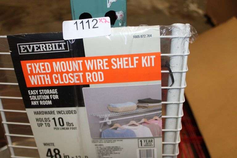 FIXED MOUNT WIRE SHELF KIT Dallas Online Auction Company