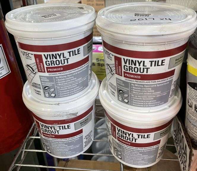 Tec Vinyl Tile Grout Premixed Slate Gray 1 Quart Covers Up To 150 Sq Ft