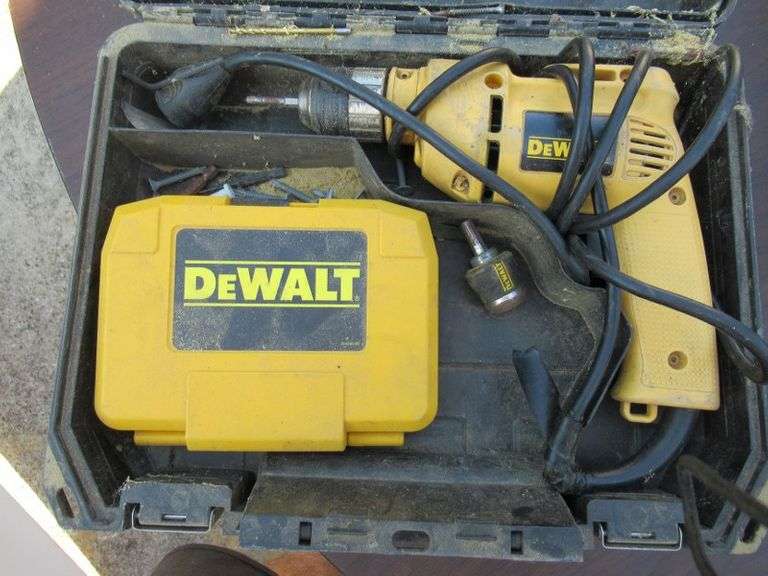 DEWALT DW106 DRILL AND PORTER CABLE DA250C ANGLED FINISH NAILER